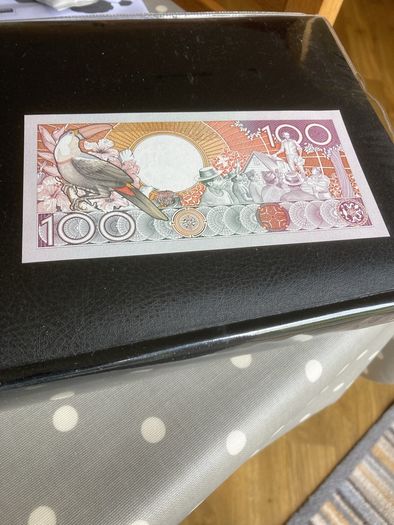 Rare Suriname Banknote 100 Gulden