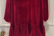 BRAND NEW Girls Velvet Red Dress 6-7yrs / 7-8yrs