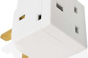 2 Way 3 Pin Power Plug Adaptor Splitter 13A Multi Wall Plug Cube 3 pins Socket Splitter Extension Plug adaptor UK Socket Splitter Block for Kitchen, Home, Office etc (pack of 1)