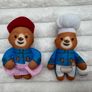 Set of 2 The Adventures of Paddington Bear Ballerina Dancer Chef McDonalds 2022 Plush Used Please see pictures Image 7