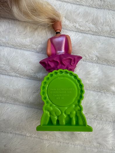 McDonald's Happy Meal Toy Barbie 1995 Pink Dress Used Please see photos