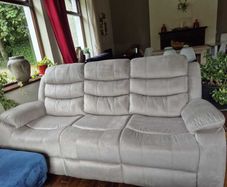 3-Seater Brown Recliner Sofa