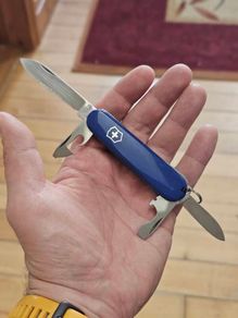 Vintage Discontinued Version Victorinox Recruit 84mm Swiss Army Knife from 1980s with Modern handles installed