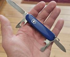 Vintage Discontinued Version Victorinox Recruit 84mm Swiss Army Knife from 1980s with Modern handles installed