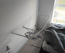Foldable clothes drying rack and multi clip hanger