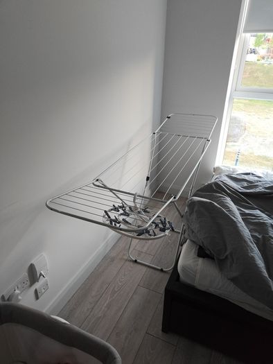Foldable clothes drying rack and multi clip hanger