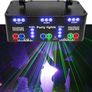 ALIEN 21 Hole RGB Party DJ Disco Beam Patterns Stage Laser Light Projector RGB UV LED Strobe Sound Party Holiday Wedding Lamp Image 2