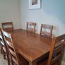 Solid Oak 6ft Dining Table and 6 matching solid oak chairs Image 6