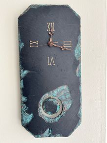 clock on slate