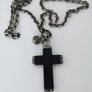 Gucci men's Blackened silver cross. Image 10