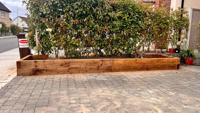 Front Porch Planter Box, Garden Sleepers Edging