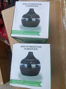 Wood Grain USB Humidifier Seven Colors Noctilucent Aromatherapy Mini Noiseless Machine Household Vase Air Purifier
