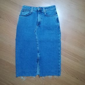 Denim pencil skirt