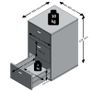FMD Bedside Cabinet with 3 Drawers White Image 2