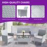 4 Person Rattan Wicker Sofa Set Image 3