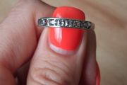 Silver ring size P