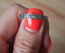 Silver ring size P