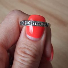 Silver ring size P