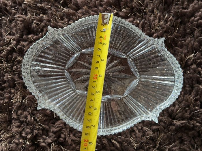 Waterford Crystal Seahorse Scalloped Oval Vanity Dresser Tray Relish Dish