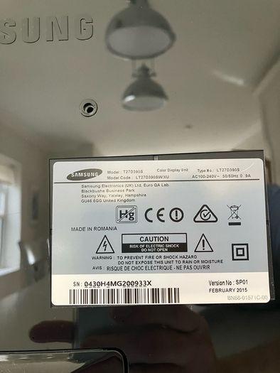 Samsung 27" TV Monitor (Black with Blue touch of colour)