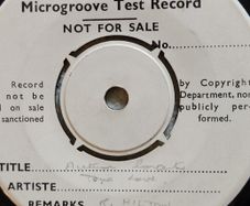 Vintage HMV Test Record 7" Ronnie Hilton 1950s