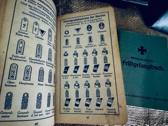 WW2 German documents with an eagle pin and an identification tag for one soldier