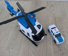 Helicopter and police car