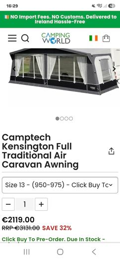 Camptech kensington Air awning