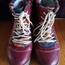 Redz warm colourful ankle boots lined 37 4 red burgendy laced Image 3