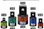 1/4 3/8 1/2 3/4 Inch Drive Impact Socket Adapter Set, 5 Piece Ratchet Socket Adapters, Socket Reducer Wrench Adapter for Mechanics DIYers Automotive Repair