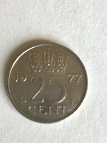 1977 Holland 25 Cents coin