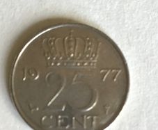 1977 Holland 25 Cents coin