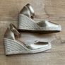 Ladies gold wedge shoes Image 5