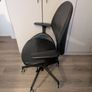 Black leather office chair - IKEA Hattefjall Image 3