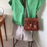 Green linen blouse Uk 8-12 Image 2