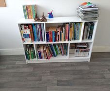 White bookcase shelving unit 120 x 80 x 30 cm