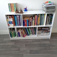 White bookcase shelving unit 120 x 80 x 30 cm