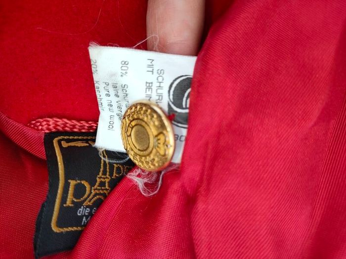 Vintage Klein petite Paris Red wool blazer size 36 Small Postage included