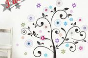 Nice Flower Tree &amp; Vine Wall Sticker Art for Rooms