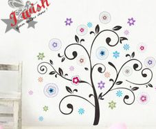 Nice Flower Tree & Vine Wall Sticker Art for Rooms