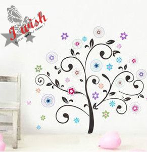 Nice Flower Tree & Vine Wall Sticker Art for Rooms