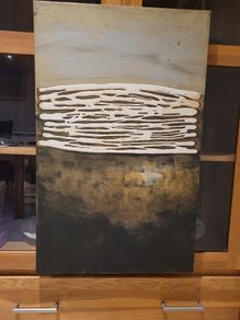 Large textured abstract painting