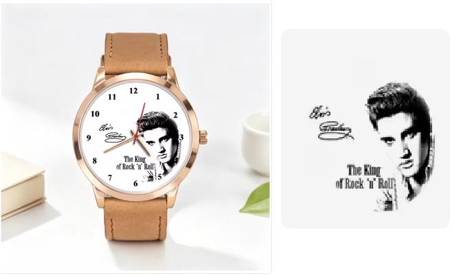 Elvis Presley The King of Rock n Roll wristwatch