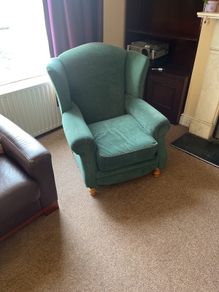 green armchair
