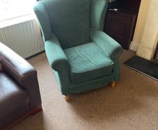 green armchair