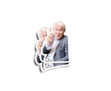 Michael Lowry giving two fingers Glossy Stickers 2-Pack