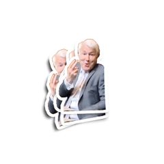 Michael Lowry giving two fingers Glossy Stickers 2-Pack