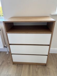 NEW Chest of Drawers Oak White 90x71x39