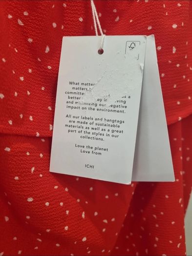 Bnwt ICHI Orange Top Size Small( please read)