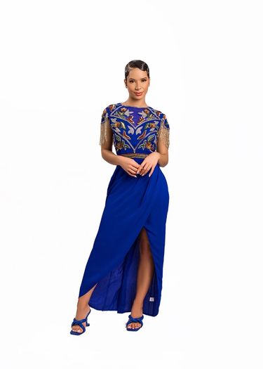 Lollies Embellished Midi Dress
